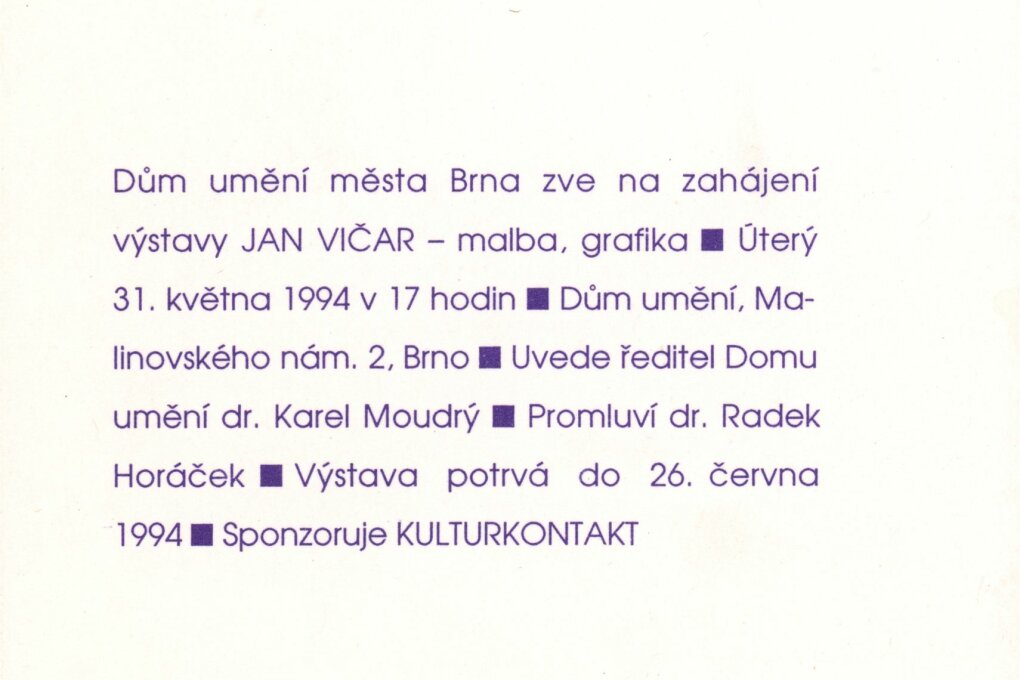 Jan Vičar – malba, grafika